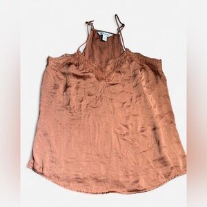 Nine West Cami Top with Lace Trim -‎ Copper